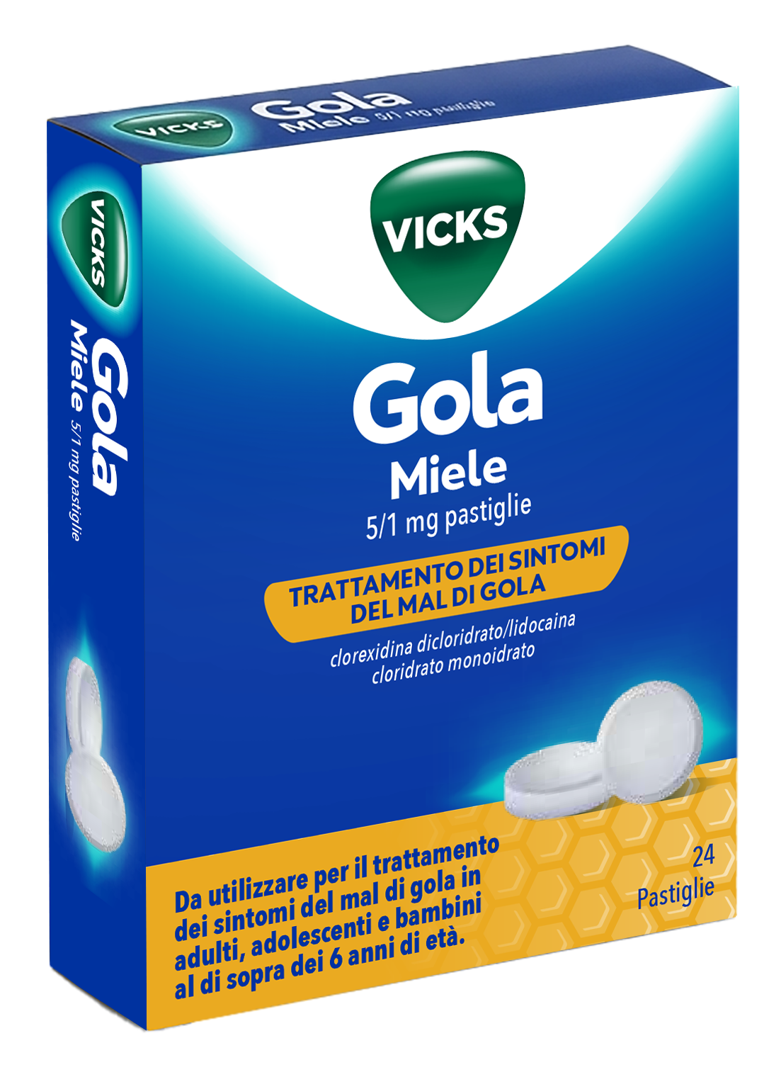 VICKS GOLA*24PAST 5+1MG MIELE - Farmacia Mortise