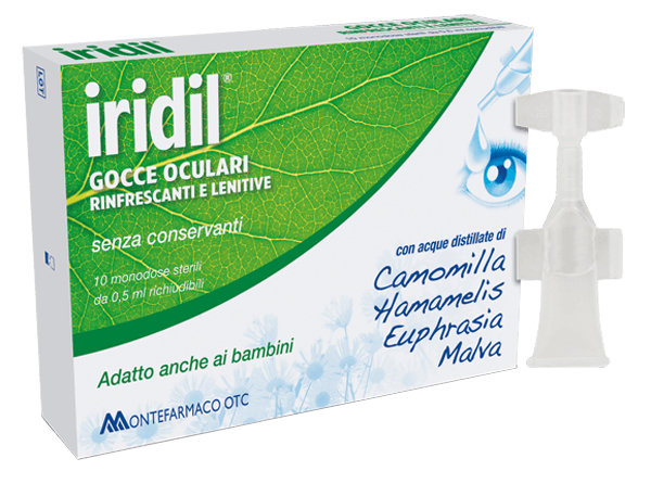 GOCCE OCULARI IRIDIL 10 AMPOLLE MONODOSE RICHIUDIBILI 0,5 ML - Farmacia Mortise
