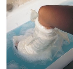 ACQUASTOP MEZZA GAMBA COPERTURA RIUTILIZZABILE PER LA PROTEZIONE, DURANTE LA DOCCIA O IL BAGNO, DEGLI ARTI CON GESSI E BENDAGGI - Farmacia Mortise