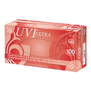 GUANTO IN CLORURO DI POLIVINILE SUPERFICIE LISCIA FINEMENTE TALCATO 10X100 PEZZI - Farmacia Mortise