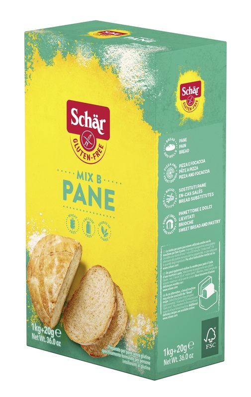SCHAR MIX B PREPARATO PANE SENZA LATTOSIO 1 KG + 20 G - Farmacia Mortise