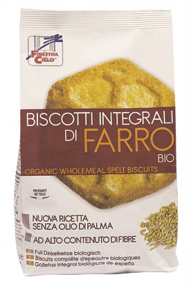 FSC BISCOTTI INTEGRALI DI FARRO BIOA AD ALTO CONTENUTO DI FIBRE CON OLIO DI GIRASOLE SENZA OLIO DI PALMA 400 G - Farmacia Mortise