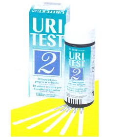 STRISCIA REATTIVA URITEST 2 PER RICERCA DI NITRITI E LEUCOCITI NELLE URINE 10 PEZZI CODICE ARTICOLO 2010 - Farmacia Mortise
