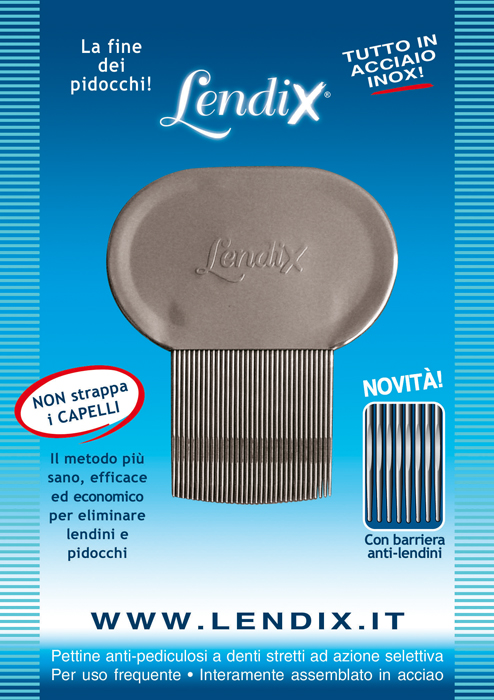 LENDIX PETTINE PREMIUM ANTIPIDOCCHI IN ACCIAIO - Farmacia Mortise