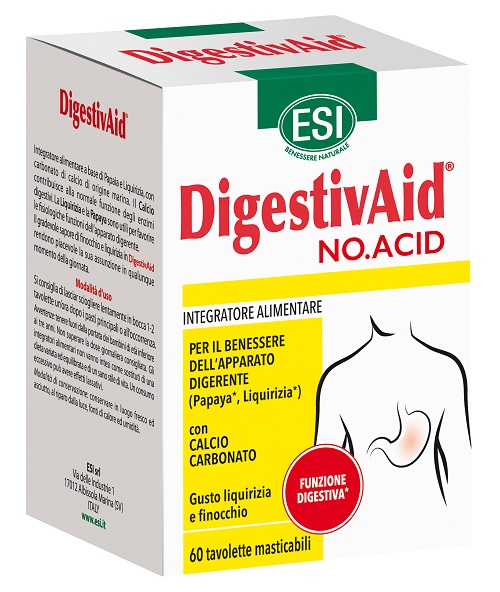 ESI DIGESTIVAID NO ACID 60 TAVOLETTE - Farmacia Mortise