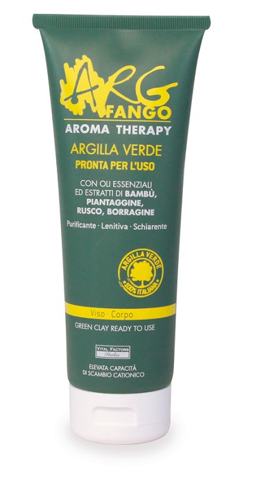 ARGFANGO AROMA THERAPY ARGILLA VERDE PRONTA PER L'USO PER VISO E CORPO 250 ML - Farmacia Mortise