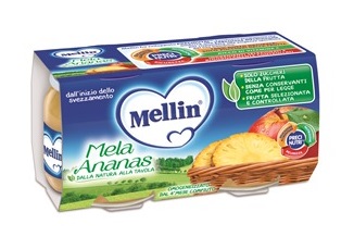 MELLIN OMOGENEIZZATO MELA ANANAS 100 G 2 PEZZI - Farmacia Mortise