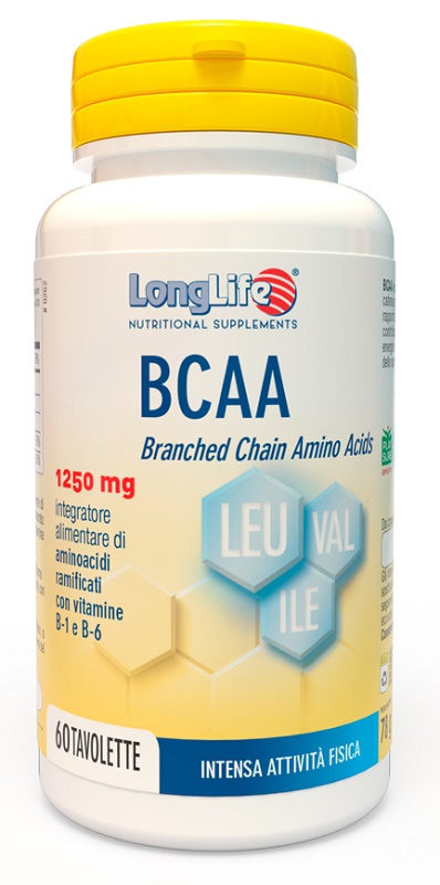 LONGLIFE BCAA 1250 MG 60 TAVOLETTE - Farmacia Mortise