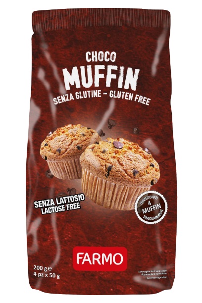 FARMO CHOCOMUFFIN CON GOCCE DI CIOCCOLATO 4 X 50 G - Farmacia Mortise