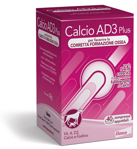 CALCIO AD3 PLUS 40 COMPRESSE APPETIBILI - Farmacia Mortise