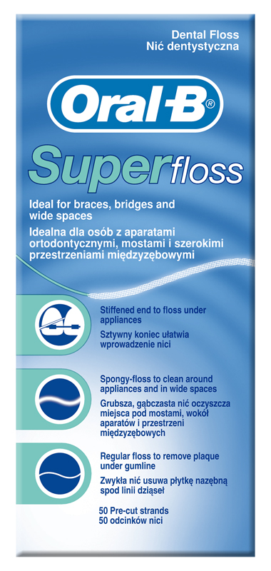ORALB SUPERFLOSS FILO INTERDENTALE 50 FILI - Farmacia Mortise