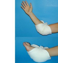 GOMITIERA/TALLONIERA IN VELLO SINTETICO PER LA PREVENZIONE DELLE PIAGHE DA DECUBITO A LIVELLO DEI GOMITI E/O DEI TALLONI NEI PAZIENTI LUNGODEGENTI. SISTEMA DI FISSAGGIO A VELCRO - Farmacia Mortise