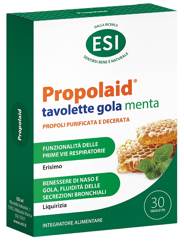 ESI PROPOLAID TAVOLETTE GOLA MENTA 30 TAVOLETTE - Farmacia Mortise