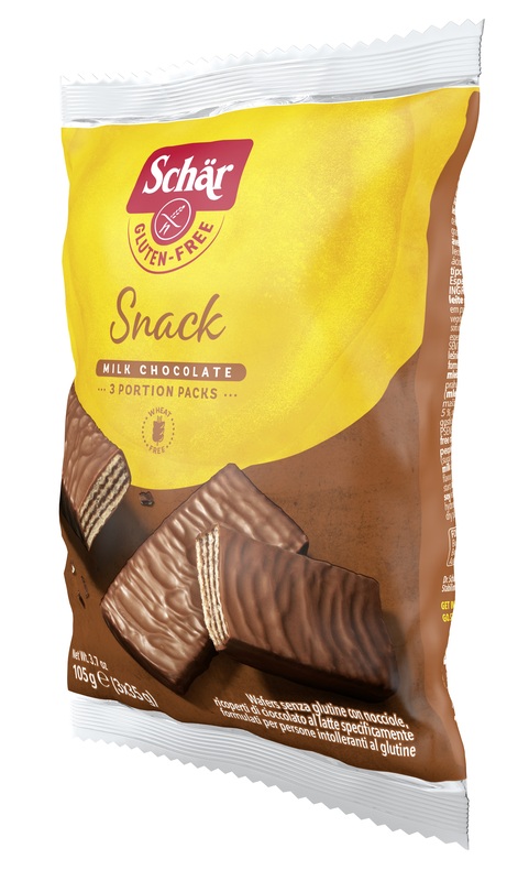 SCHAR SNACK CON CIOCCOLATO AL LATTE E NOCCIOLE 3 WAFER X 35 G - Farmacia Mortise