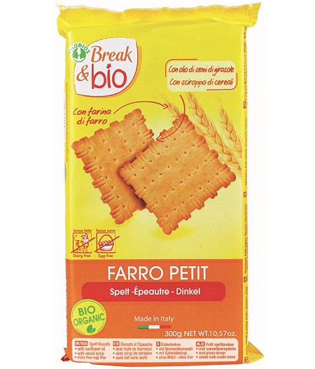 BREAK & BIO BISCOTTI FARRO PETIT 100% 300 G SENZA UOVA - Farmacia Mortise