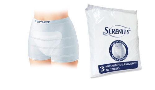 MUTANDINA A RETE PER INCONTINENZA SERENITY PANTY COMFORT M 3 PEZZI - Farmacia Mortise