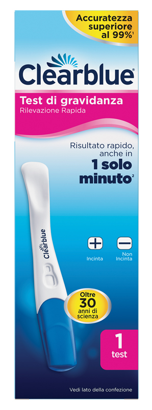TEST DI GRAVIDANZA CLEARBLUE RILEVAZIONE RAPIDA 1 PEZZO - Farmacia Mortise