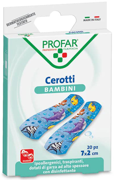 CEROTTO BAMBINI 7X2 CM 20 PEZZI PROFAR - Farmacia Mortise