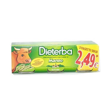 DIETERBA OMOGENEIZZATO MANZO 3 PEZZI 80 G - Farmacia Mortise
