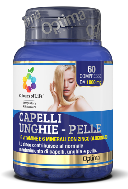COLOURS OF LIFE CAPELLI UNGHIE PELLE 60 COMPRESSE 1000 MG - Farmacia Mortise