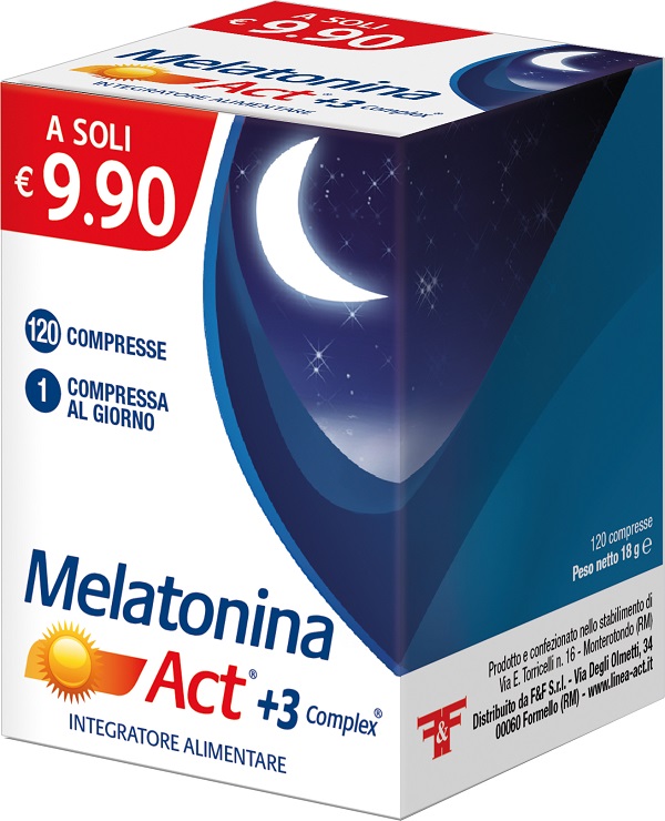 MELATONINA ACT +3 COMPLEX 120 COMPRESSE - Farmacia Mortise