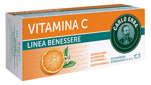 CARLO ERBA VITAMINA C LINEA BENESSERE 10 COMPRESSE EFFERVESCENTI - Farmacia Mortise