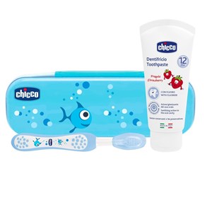 CHICCO SET DENTALE AZZURRO CON FLUORO - Farmacia Mortise