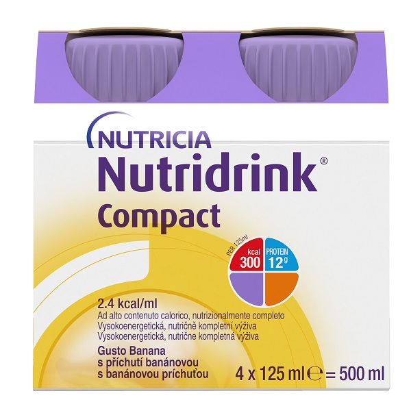 NUTRICIA NUTRIDRINK COMPACT GUSTO BANANA 4 BOTTIGLIE DA 125 ML - Farmacia Mortise