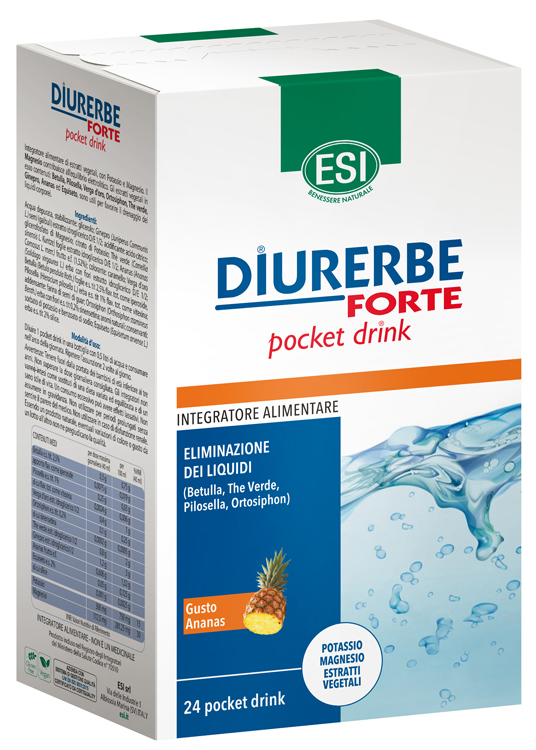 ESI DIURERBE FORTE POCKET DRINK ANANAS 24 X 20 ML - Farmacia Mortise