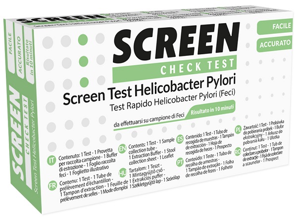 SCREEN TEST RAPIDO ANTIGENI HELICOBACTER PYLORI FECI UMANE - Farmacia Mortise