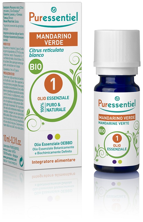 PURESSENTIEL MANDARINO OLIO ESSENZIALE BIO 10 ML - Farmacia Mortise