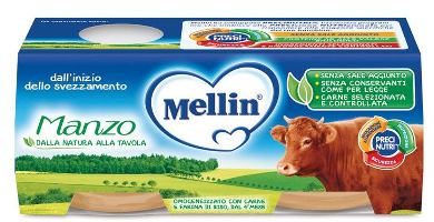 MELLIN OMOGENEIZZATO MANZO 2X120 G - Farmacia Mortise
