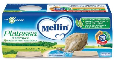 MELLIN OMOGENEIZZATO PLATESSA 2X80 G - Farmacia Mortise