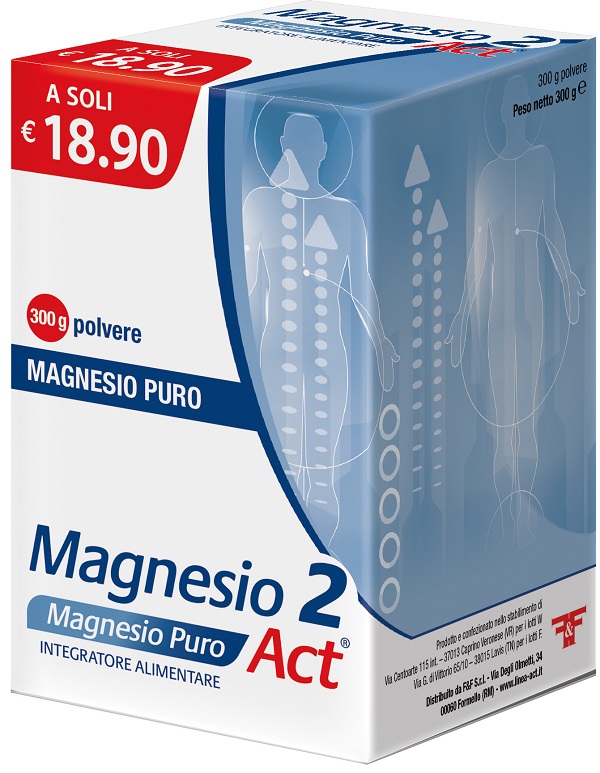MAGNESIO 2 MAGNESIO PURO ACT POLVERE 300 G - Farmacia Mortise