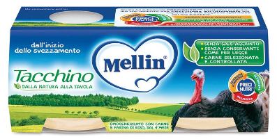 MELLIN OMOGENEIZZATO TACCHINO 2 X 80 G - Farmacia Mortise