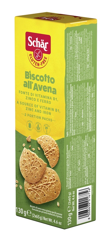 SCHAR BISCOTTI ALL'AVENA 2 BUSTE DA 65 G - Farmacia Mortise