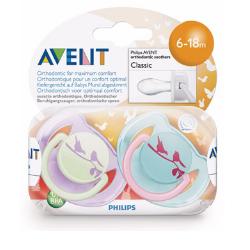 AVENT SUCCHIETTO DECORATO IN SILICONE 6-18 MESI 2 PEZZI - Farmacia Mortise