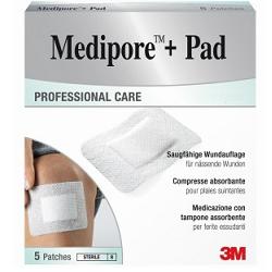 MEDICAZIONE MEDIPORE+PAD 5X7,2CM 5PEZZI - Farmacia Mortise
