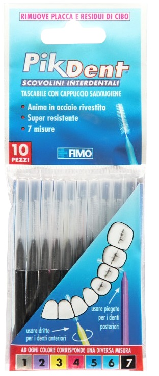 PIKDENT STUZZICOLINO 7 NERO 10 PEZZI - Farmacia Mortise