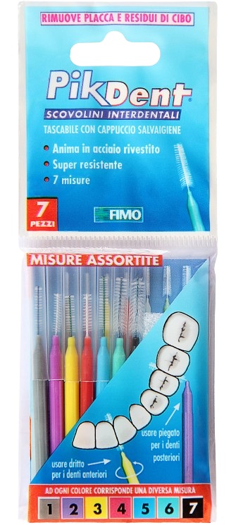 PIKDENT STUZZICOLINO 1 BUSTINA CON 7 MISURE ASSORTITE - Farmacia Mortise