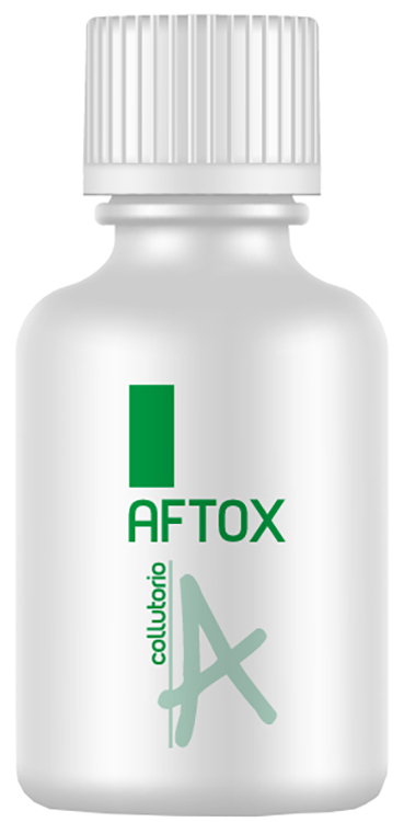 AFTOX COLLUTORIO FLACONE BIANCO, CON TAPPO E MISURINO DISPOSITIVO MEDICO INDICATO IN TUTTE LE LESIONI DEL CAVO ORALE E NEI PROCESSI INFIAMMATORI CORRELATI 100 ML 1 PEZZO - Farmacia Mortise