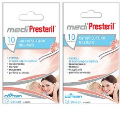 CEROTTO PER SUTURA MEDIPRESTERIL DELICATI TESSUTO NON TESSUTO 6,4X108MM 10 PEZZI - Farmacia Mortise