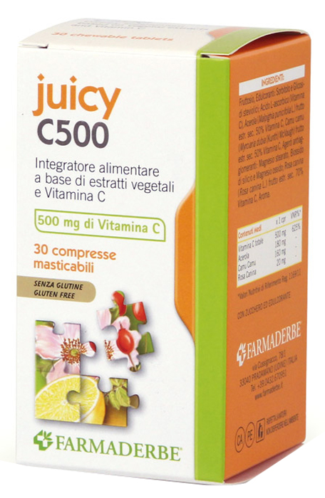JUICY C500 30 COMPRESSE MASTICABILI - Farmacia Mortise