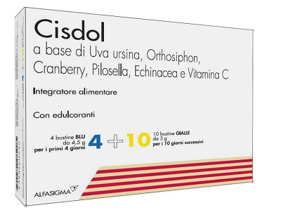 CISDOL 4 BUSTINE BLU DA 4,5 G + 10 BUSTINE GIALLE DA 3 G - Farmacia Mortise