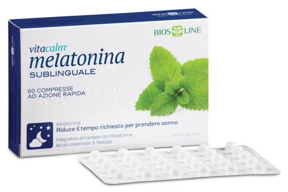 BIOS LINE VITACALM MELATONINA SUBLINGUALE 60 COMPRESSE 1 MG - Farmacia Mortise