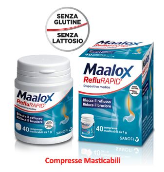 MAALOX REFLURAPID 40 COMPRESSE MASTICABILI - Farmacia Mortise