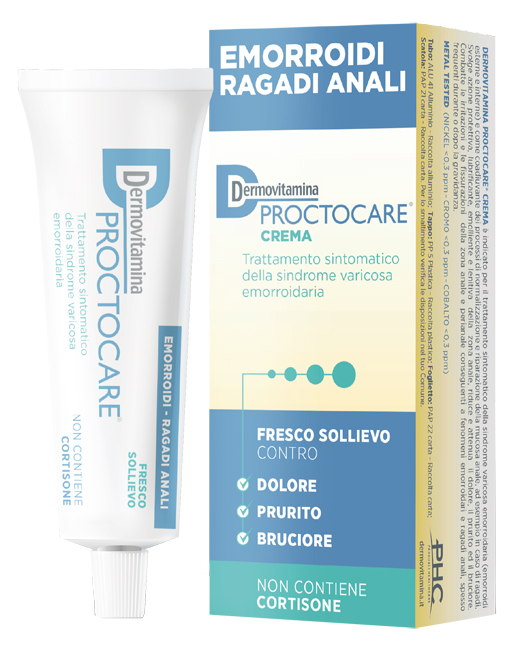 DERMOVITAMINA PROCTOCARE CREMA EMORROIDI RAGADI ANALI 30 ML CON CANNULA - Farmacia Mortise