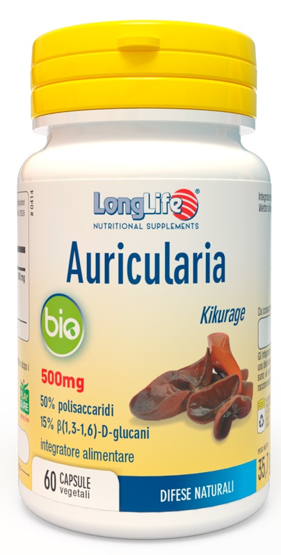 LONGLIFE AURICULARIA BIO 60 CAPSULE - Farmacia Mortise