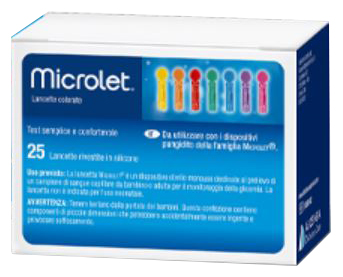 LANCETTE PUNGIDITO PER DISPOSITIVO MICROLET 25 PEZZI - Farmacia Mortise