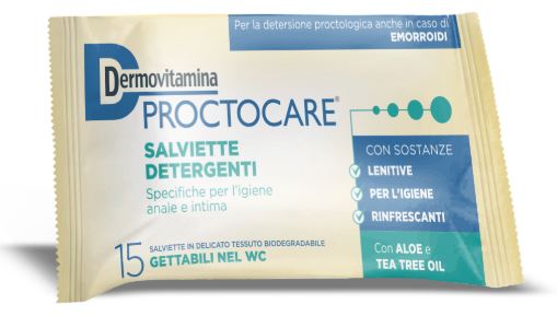 DERMOVITAMINA PROCTOCARE 15 SALVIETTINE DETERGENTI - Farmacia Mortise